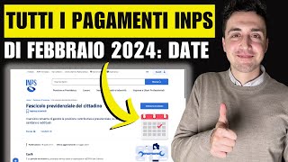 PAGAMENTI Inps FEBBRAIO 2024 tutte le DATE Adi e ritardi Assegno Unico Pensioni Naspi e Bonus [upl. by Anikat]