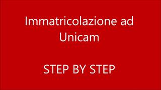 Come immatricolarsi ad Unicam [upl. by Aehta]