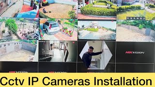 Hikvision  IP camera installation  Preet CCTV Jagraon [upl. by Adalheid]