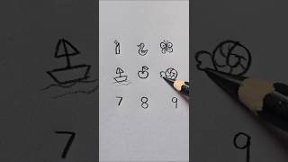 Easy Drawing Hacks with Numbers👏 shorts youtubevideo shortvideo drawing art ideas numbers [upl. by Nabala260]