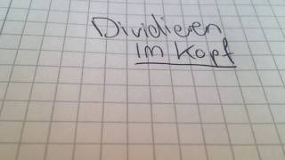 Dividieren im Kopf  Kopfrechnung in Mathe [upl. by Hubie]