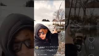 【宮城県バス釣り】真冬にビッグバス fishing バチ抜けシーバス シャトルバス angler bassfishing [upl. by Ikilisav917]