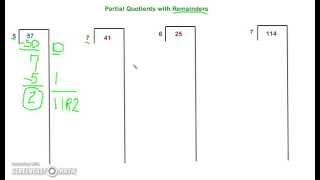 Partial Quotients with Remainders [upl. by Ydiarf880]