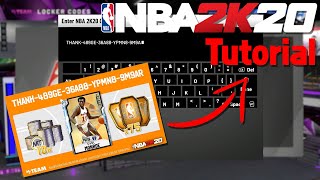 How to Use Locker Codes  NBA 2K20 Tutorial [upl. by Annagroeg]