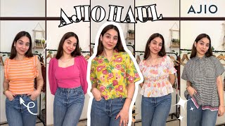 HUGE AJIO Summer Tops Haul 🎀  Pinteresty Tops  Tanisha Madhok ajiofinds ajiohaul summertops [upl. by Bills]