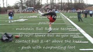 How to Punt a Football Football Punters BALL CONTACT Drill  Core Punting Drill 5 [upl. by Yrram]