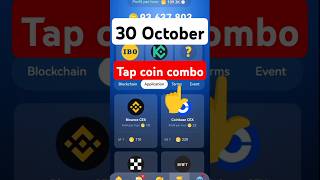 Tap Coin Bot Daily Bounty 30 October  Tap Coin Daily Combo Today [upl. by Gwenette]