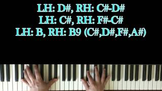 How to Play Redbone by Childish Gambino on Piano with Chords [upl. by Kwapong]