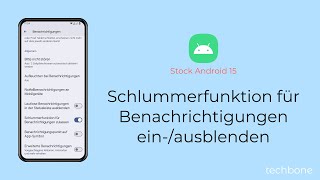 Schlummerfunktion für Benachrichtigungen einblenden oder ausblenden Android 15 [upl. by Lednic]