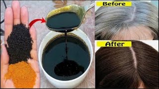 Turn white hair black forever at home naturally growth henna 4k [upl. by Moskow]