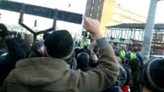 manchester united fans fight leeds fans [upl. by Enatan]