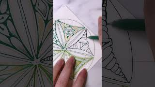 Bijous Be Well Series 2024  Day 6 purk by Eva Wu zentangle shorts 禪繞畫 [upl. by Kathie427]