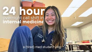 MED SCHOOL VLOG 🩺  working for 24 hours straight in internal medicine [upl. by Filler]