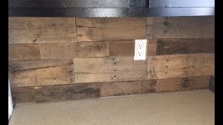 Pallet Wood Backsplash [upl. by Yenot]