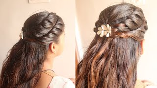 Twist Braiding Hairstyle  party hairstyle [upl. by Garrick]