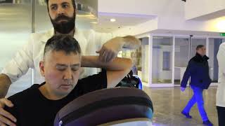 Chair Massage at the Mall Unique Relaxation with Rhythmic and Fascinating Movements [upl. by Hayne]