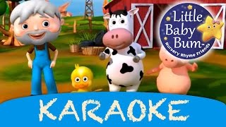 Old MacDonald Had A Farm  Karaoke Version With Lyrics HD from LittleBabyBum [upl. by Addam698]