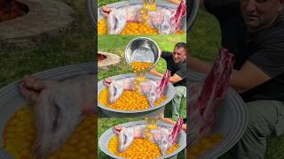 Cooking a Huge Carcass of Young Lamb and 100 Chicken Eggs Recipe for Wild Mountain Nature village [upl. by Zerelda880]