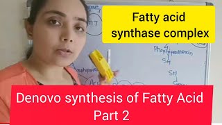 Fatty Acid Synthase complex De novo synthesis of fatty acid Part 2 [upl. by Encratis]