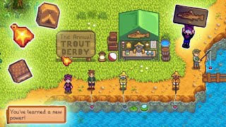 Finding Golden Tags The Annual Trout Derby Stardew Valley 16 Update  Part 8 [upl. by Lehar]