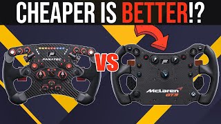 Fanatec CSL Elite McLaren GT3 V2 vs ClubSport Steering Wheel Formula V2  REVIEW [upl. by Nevear444]