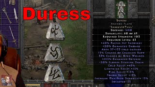 Diablo II Resurrected Rune Words  Duress Shael Um Thul [upl. by Hammad]