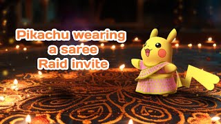 Saree Pikachu Raids Pokemon Go pokemon pokemongo clu [upl. by Enia]