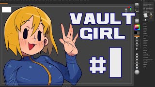 【Modeling Stream】 Fallout Vault Girl Part 1 [upl. by Atsejam]