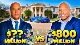 Vin diesel vs The Rock  Who is RICHER in 2024 [upl. by Boyd493]