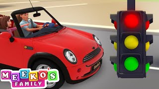 Traffic Lights Song 😻🚦Family Car Ride Version  More Meekos Family Nursery Rhymes and Kids Songs [upl. by Boys632]