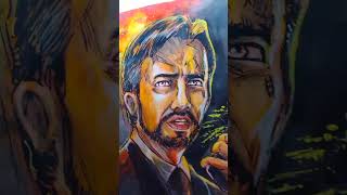 Die Hard Hans Gruber acrylicpainting comicart diehard hansgruber [upl. by Edecrem550]