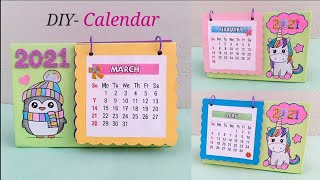 How to make Calendar at home  DIY Calendar 2021  Paper Calendar Ideas  Art and Craft with Paper [upl. by Modesta992]