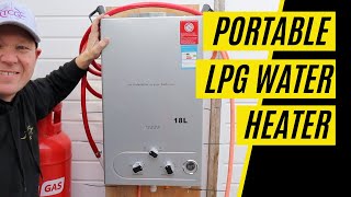 Portable LPG Water Heater review 36Kw 18ltrmin [upl. by Emelita]