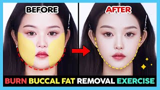 ✨ BURN BUCCAL FAT REMOVAL EXERCISE amp MASSAGE  Cheek fat loss Cheek lift Face fat loss [upl. by Hadley]