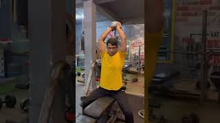 Tricep workout with heavy weights shorts shortsvideo viralvideo trending motivation king [upl. by Ain586]