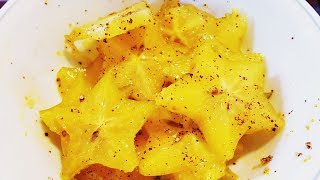 Starfruit Salad  Star Fruit Recipe  Kamranga Recipe  Fruit Salad  SamSum Channel [upl. by Nwahser387]