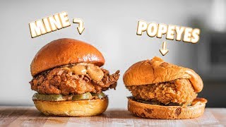 Making The Popeyes Chicken Sandwich At Home But Better [upl. by Ygiaf]