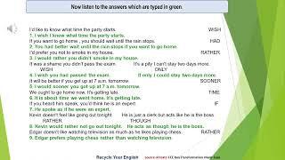 Sentence Transformation 20 unreal past tenses [upl. by Aneertak]