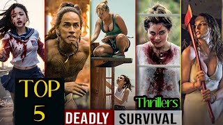 Top 5 deadly survival thrillers  Best action adventure movies  seat edge thriller [upl. by Ah]