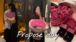 VLOG 생일날 받은 호텔 프로포즈 🌷💍🤍 [upl. by Salim489]