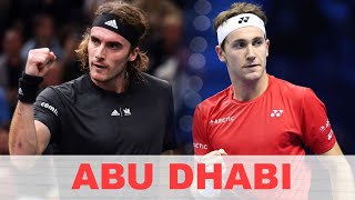 Stefanos Tsitsipas vs Casper Ruud  ABU DHABI 2022 [upl. by Ynnal]