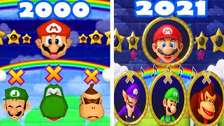 Mario Party Superstars vs Mario Party Series  1 vs 3 Minigames  Luigi vs Mario vs Waluigi vs DK [upl. by Noterb120]