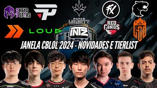 JANELA de TRANSFERENCIAS CBLOL 2024  NOVIDADES e TIERLIST [upl. by Kwapong]