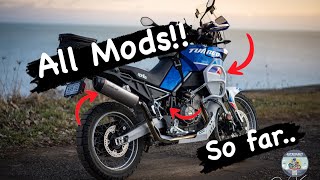 All Of My Aprilia Tuareg 660 Mods…So Far [upl. by Enamart]