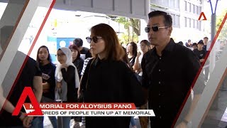 Celebrities politicians join members of the public at the wake of Aloysius Pang [upl. by Ynoep]