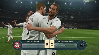 BRENTFORD FC X SWANSEA PES 2019 PS4 [upl. by Annahsat]