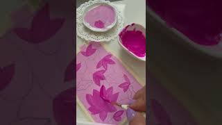 Easy lotus painting  draw lotuses easy way for beginners artforbeginners paintwithme viralshorts [upl. by Ahsieyk]