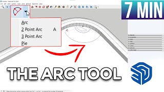 Using the Arc Tool to Create Arcs in SketchUp — Skill Builder [upl. by Amati]