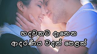 හදවතට දැනෙන ආදරණීය වදන් පෙළක් 💝💗  Love quotes  Sinhala love quotes  Adara wadan  Adara nisadas [upl. by Rickart]