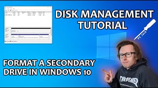 How to Initialise and Format a Secondary Drive in Windows 10 [upl. by Faustena]